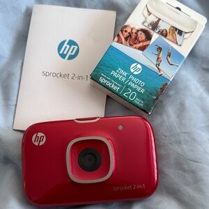 HP Sprocket 2-in-1 Red Instant Camera